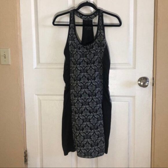 Lola Stretch Racerback Dress Damask Black Gray - Picture 9 of 10